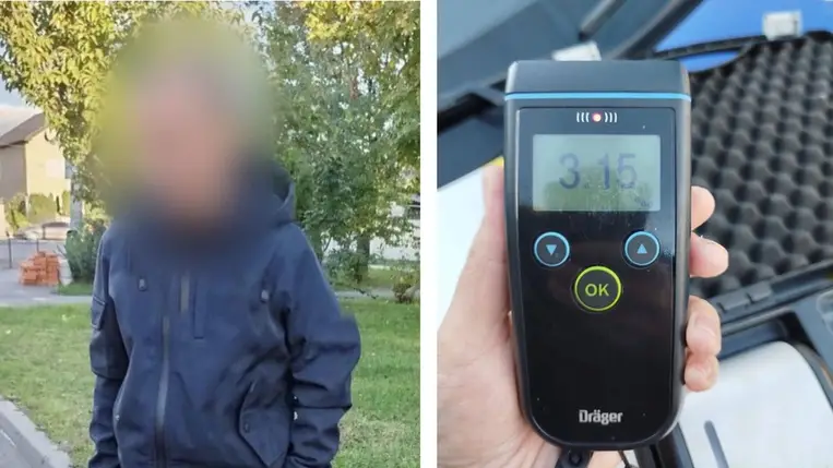 Tökrészegen ült volánhoz egy férfi Kárpátalján.Véralkoholszintje több mint 15-szöröse volt a megengedett értéknek. Fotó: Kárpátaljai Járőrszolgálat 