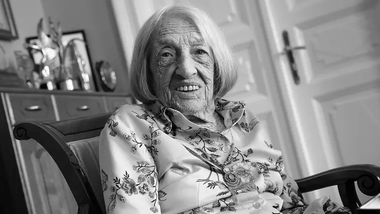  Keleti Ágnes ötszörös olimpiai bajnok tornász, 2025. január 2-án 103 éves korában hunyt el (Fotó: MTI/Kovács Tamás)