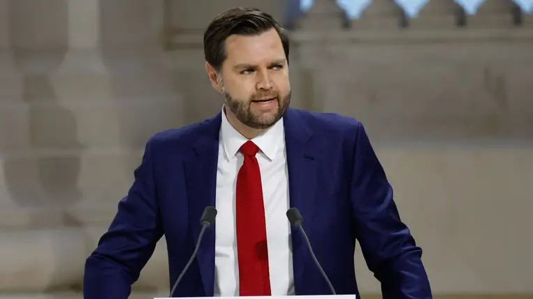 J. D. Vance amerikai alelnök (Fotó: MTI/EPA/Mohamed Badra)