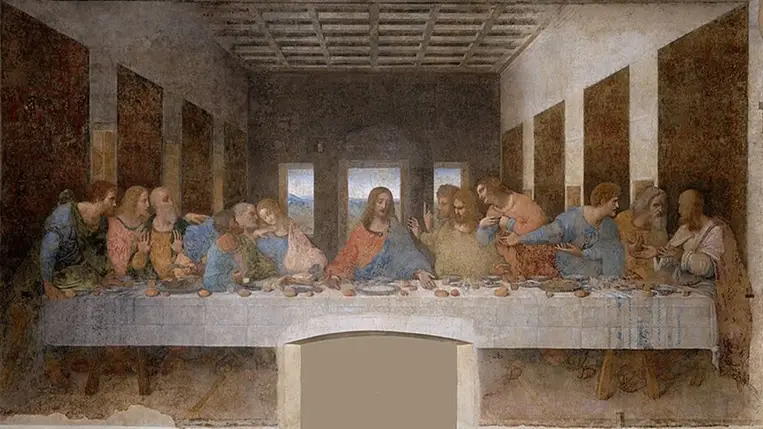 Leonardo da Vinci: Az utolsó vacsora (Forrás: Wikipédia)