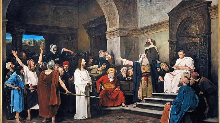 Munkácsy Mihály: Krisztus Pilátus előtt (forrás: Wikipedia)
