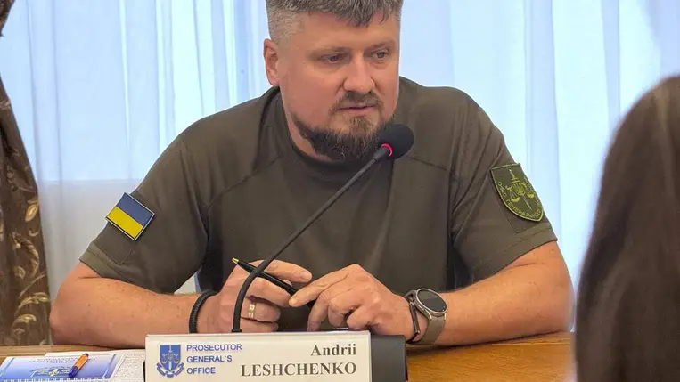 Andrij Lescsenko, ukrán főügyészhelyettes. Fotó: Ukrán Főügyészség Hivatala