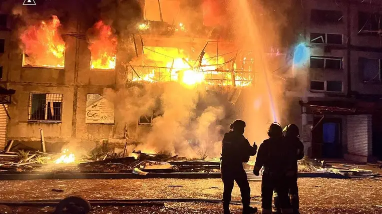 A támadás helyszíne Dobropilliában / Fotó: AFP