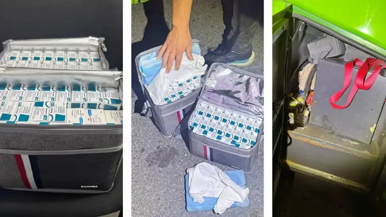Drága gyógyszereket próbált átcsempészni egy buszsofőr a Tisza határátkelőn. Fotó: Kárpátaljai Vámhivatal