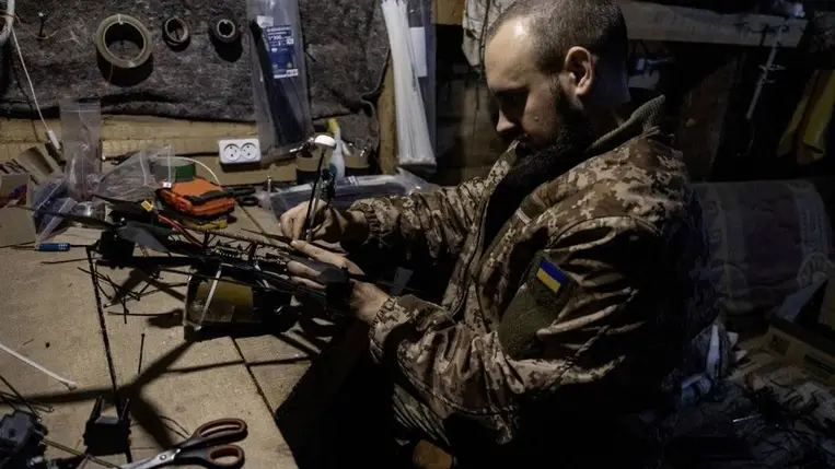 A drón az egyik legfontosabb fegyver az orosz–ukrán háborúban / Fotó: Iryna Rybakova / AFP