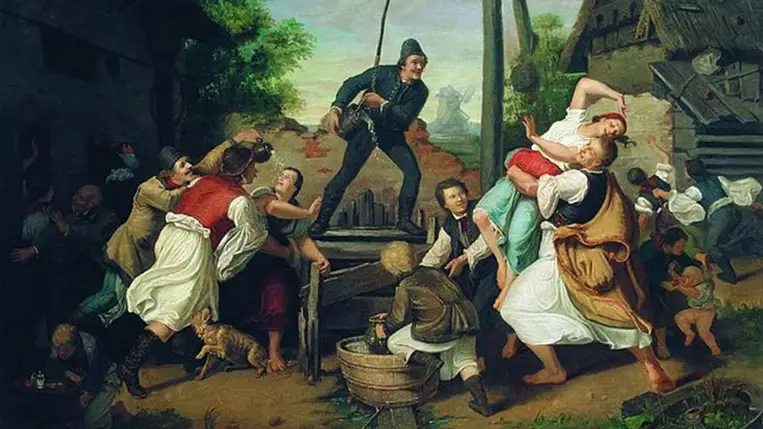 Munkácsy Mihály: Húsvéti locsolkodás