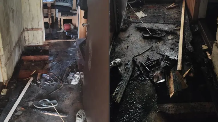 Tűz ütött ki Beregszász egyik társasházának lakásában. Fotó: Derceni Egyházi Önkéntes Tűzоltóság