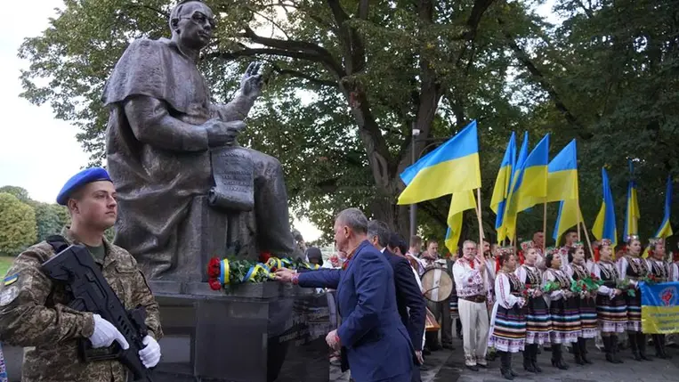 Ungváron megemlékeztek a függetlenség napjáról. Fotó: Ungvári Városi Tanács