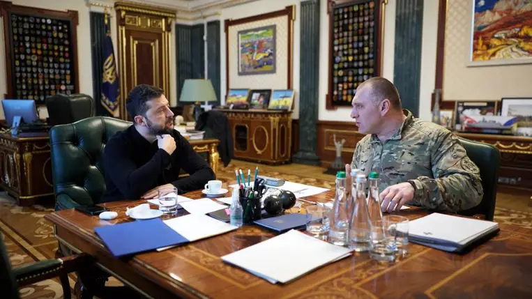 Volodimir Zelenszkij elnök szerdán megbeszélést folytatott Vaszil Maljukkal, az Ukrán Biztonsági Szolgálat (SZBU) vezetőjével a harci cselekmények menetéről