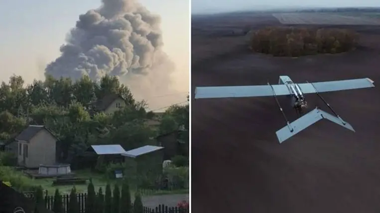Mélyen Oroszországban csapott le Ukrajna, fontos logisztikai bázis égett. Fotó: RBC-Ukraine collage