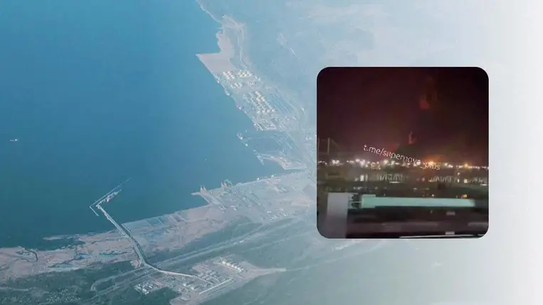 Nagy hatótávolságú drónok csapódtak be Oroszország kulcsfontosságú balti-tengeri kikötőjébe. Fotó:колаж УНІАН, фото Вікіпедія, скріншот