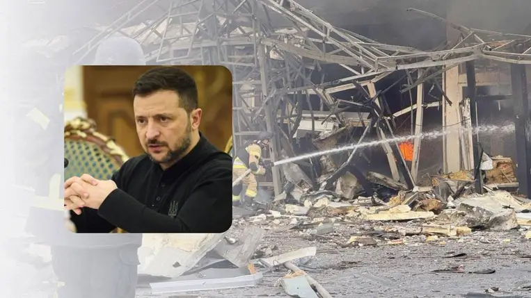 Kijev szerint Moszkva megszegte az egyezséget, Volodimir Zelenszkij megtorlást ígér. Fotó: коллаж УНИАН, фото president.gov.ua, ГСЧС