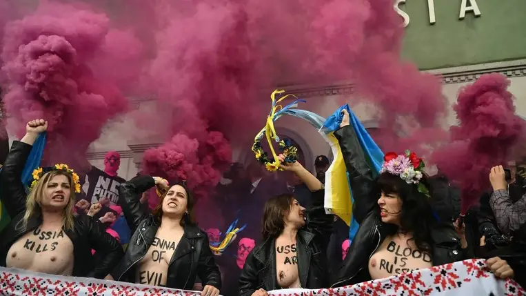 Oroszpavilon-botrány a Velencei Biennálén — aktivisták szerint a kiállítás propaganda, nem művészet Fotó: Marco BERTORELLO / AFP / Marco BERTORELLO / AFP