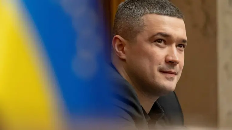 Mihajlo Fjodorov 2026. január 14-én. Fotó: Andrii Nesterenko / Reuters