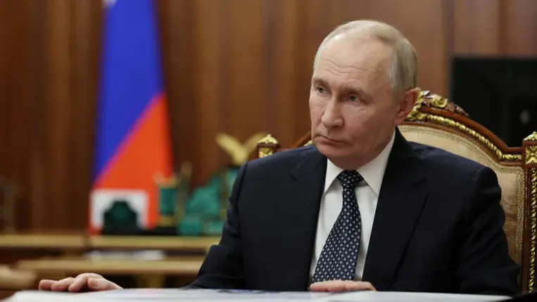Vlagyimir Putyin orosz elnök 2026. április 8-án Moszkvában Fotó: Alexander Kazakov / Reuters