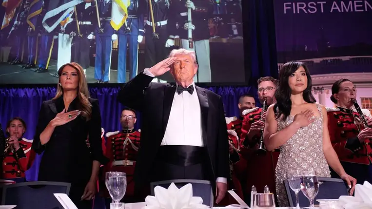 Donald Trump 2026. április 25-én. Fotó:  Yuri Gripas / Abaca / Bloomberg / Getty Images