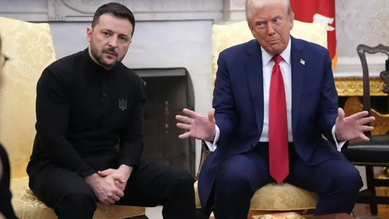 Volodimir Zelenszkij és Donlad Trump 2025. február 28-án Fotó: Andrew Harnik / Getty Images Hungary