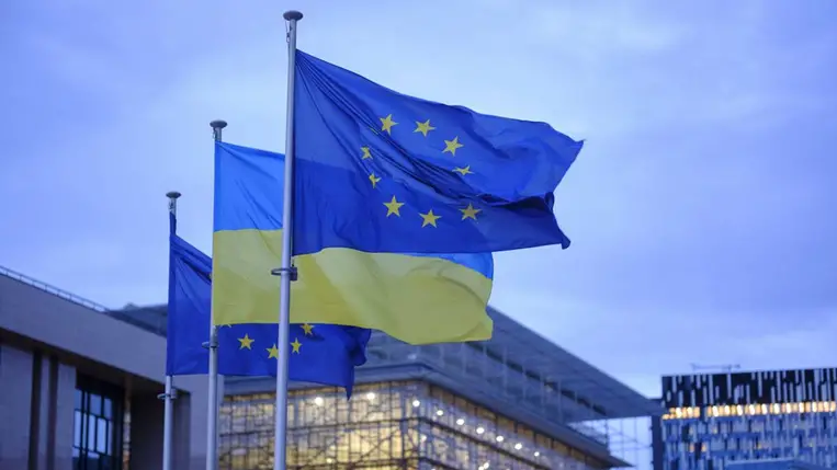 Európai Unió-Ukrajna. Illusztráció. Fotó: Thierry Monasse / Getty Images