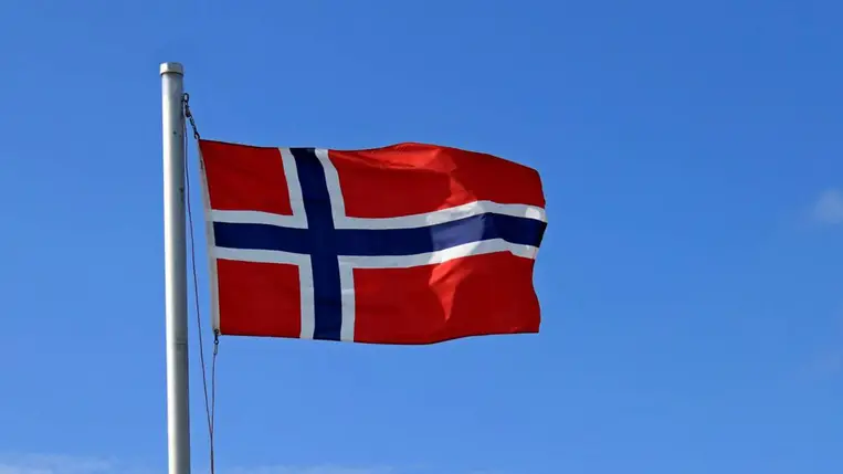 Norvég zászló. Illusztráció