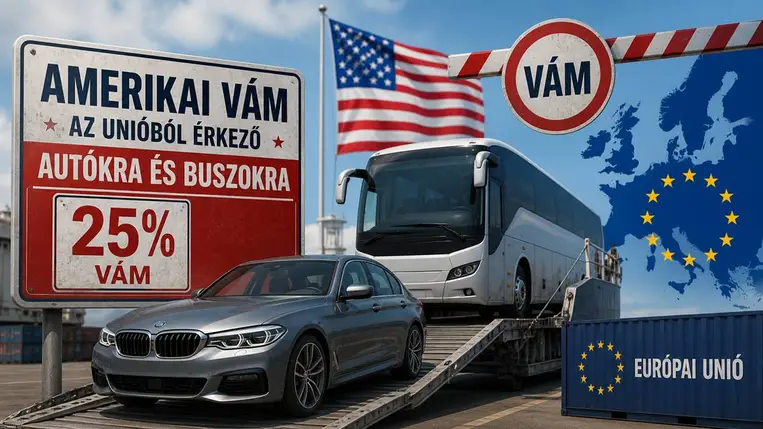 Donald Trump vámbombát dobott az EU-ra – 25 százalékot vet ki az unióból érkező autókra és buszokra
