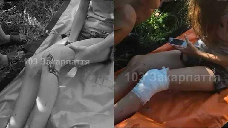 Üvegre zuhant egy 12 éves iskolás Munkácson – a mentők gyorsan a helyszínre érkeztek. Fotó: facebook.com/103zakarpat