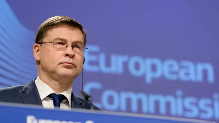 Valdis Dombrovskis, az Európai Bizottság gazdasági ügyekért felelős biztosa. Fotó: GettyImages
