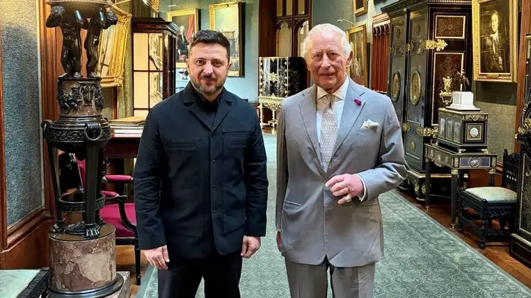Volodimir Zelenszkij III. Károly brit királlyal találkozott. Fotó: June 8, 2026. (The Royal Family / X)