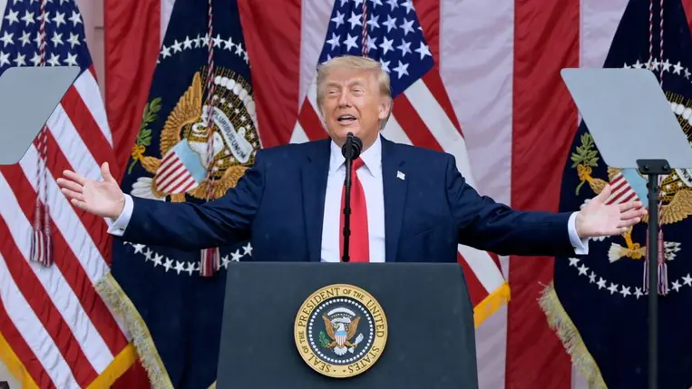 Donald Trump amerikai elnök (Fotó: MTI/AP/Rod Lamkey)