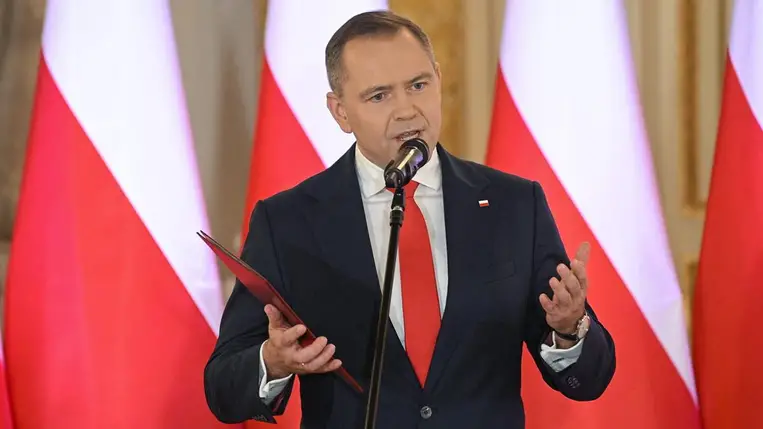 Karol Nawrocki lengyel államfő (Fotó: MTI/EPA/PAP/Marcin Obara)