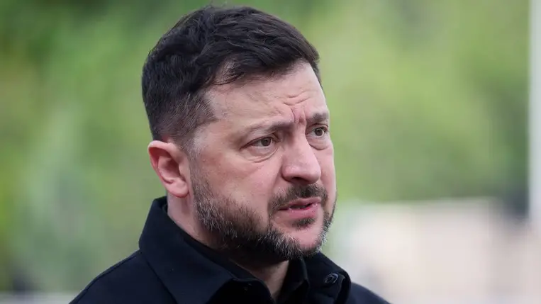 Volodimir Zelenszkij ukrán elnök (Fotó: MTI/EPA/PAP/Leszek Szymanski)