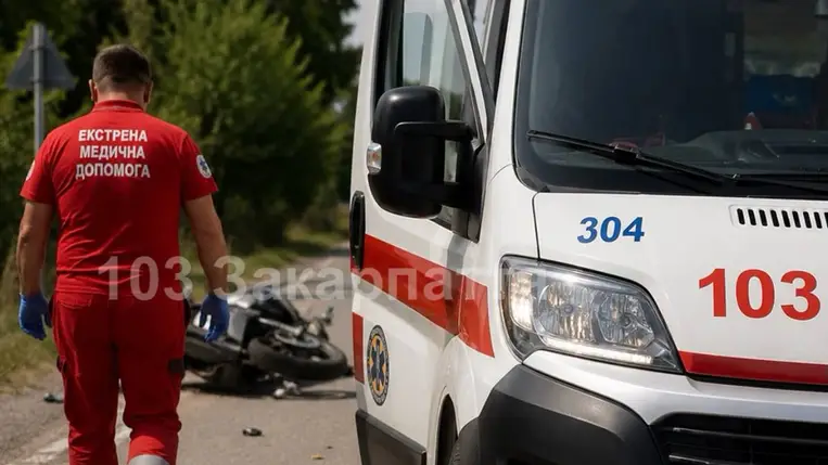 Kórházba került egy 14 éves fiú, miután motorjával balesetet szenvedett az Ungvári járásban. A mentők a helyszínen látták el a sérültet. Fotó: Illusztráció. facebook.com/103zakarpat