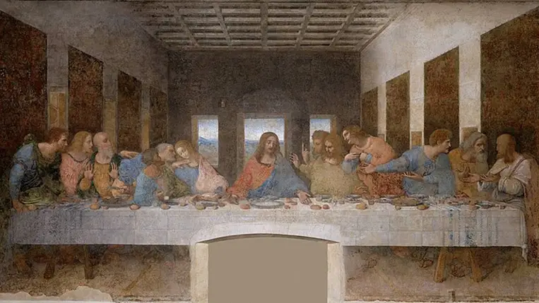 Leonardo da Vinci Az utolsó vacsora (Forrás: Wikipédia)