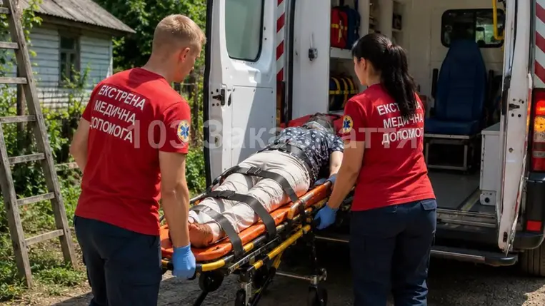 Súlyos sérüléseket szenvedett egy 60 éves nő, miután lezuhant egy létráról. Fotó: Illusztráció. facebook.com/103zakarpat