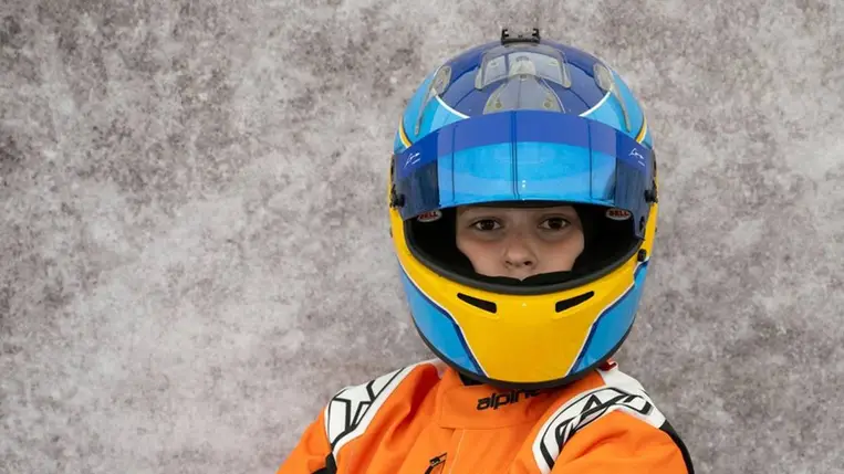 Manzák Martin az MNASz Gokart Kupa Junior győztese 2025-ben. Fotó: Hajóka SportFotó
