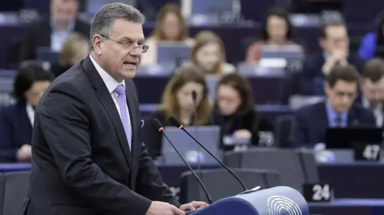 Maros Sefcovic, az Európai Bizottság kereskedelemért és gazdasági biztonságért felelős tagja