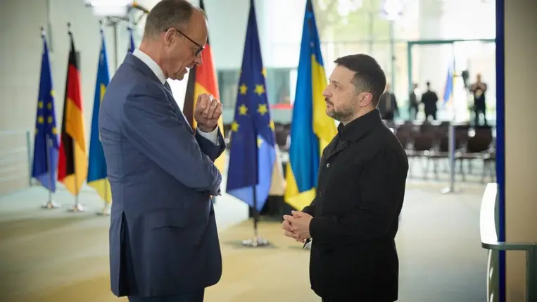 Friedrich Merz német kancellár és Volodimir Zelenszkij ukrán elnök. Fotó: president.gov.ua
