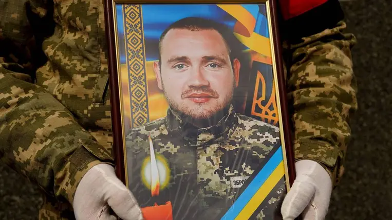 Elesett katona temetésére került sor Ungváron – Mihajlo Sip 33 éves volt. Fotó: Ungvári Városi Tanács