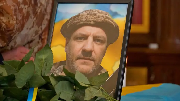 Végső búcsút vettek a hősi halált halt katonától Munkácson. Fotó: Munkácsi Városi Tanács