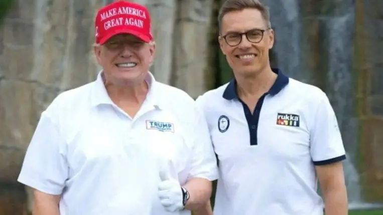 Donald Trump amerikai és Alexander Stubb finn elnök (Fotó: Reuters.com)