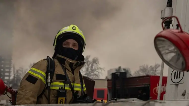 Nagy dróntámadás érte Luckot, a várost füst borította be.Fotó: Internet