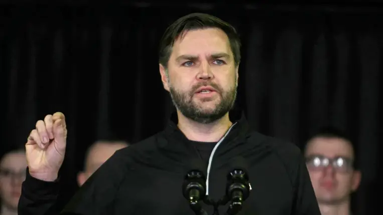 J. D. Vance amerikai alelnök (Fotó: MTI/AP/AFP pool/Jim Watson)