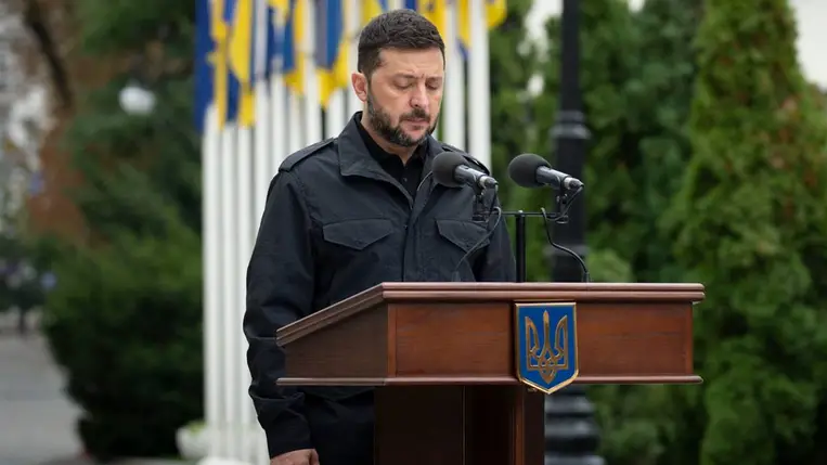 Volodimir Zelenszkij, Ukrajna elnöke. Fotó: Ukrán Elnöki Hivatal