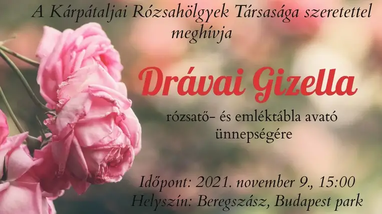 Drávai Gizella emléktábla avató Beregszászban