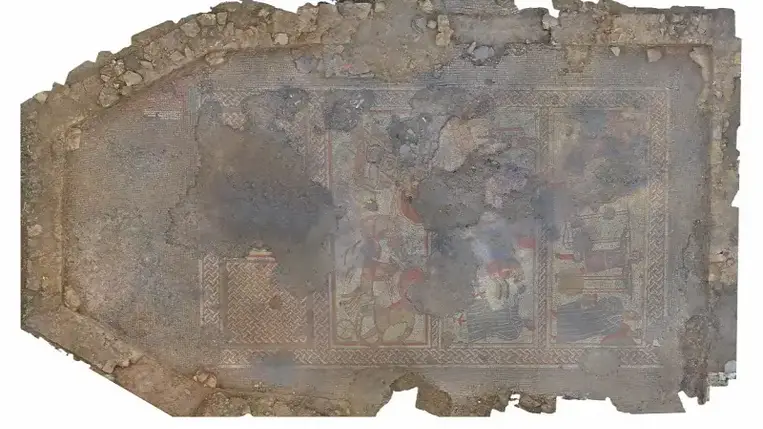 A föld alatt rejtőzött a ritka, Homérosz Iliászát ábrázoló mozaik