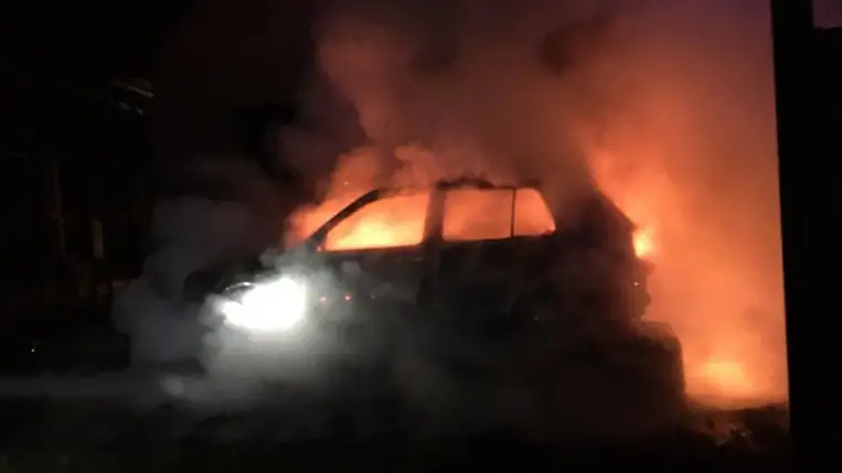 Kigyulladt egy gépkocsi a Beregszászi járásban