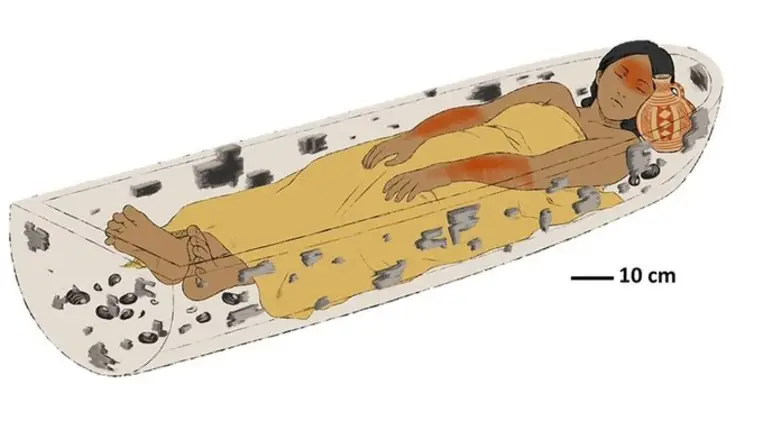 Kenuban eltemetett nő maradványait találták meg