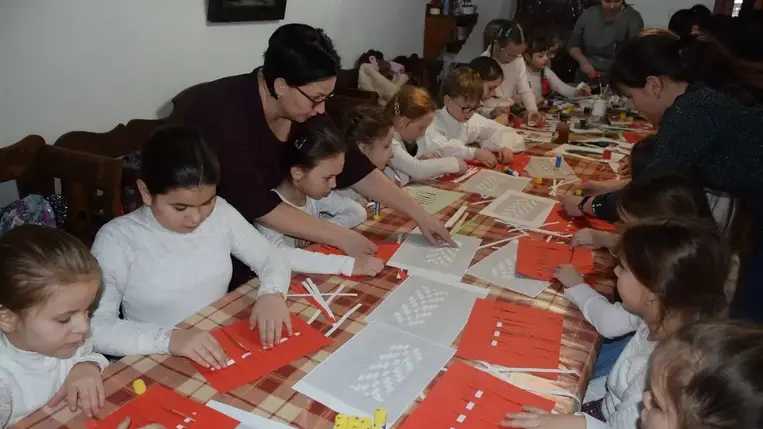 Farsangi foglalkozás a Nagyberegi Tájházban