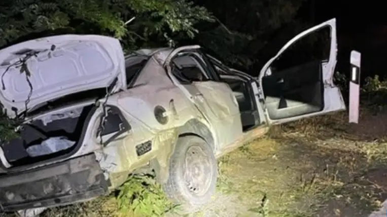 Fának csapódott egy autó, a tinédzser sofőr kirepült az ablakon