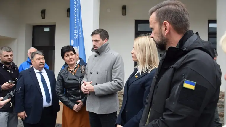 Magyar Levente beregszászi látogatásán (Fotó: Kovács Elemér)