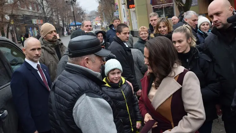 Kárpátaljára látogatott Novák Katalin. Fotó: Kovács Erzsébet